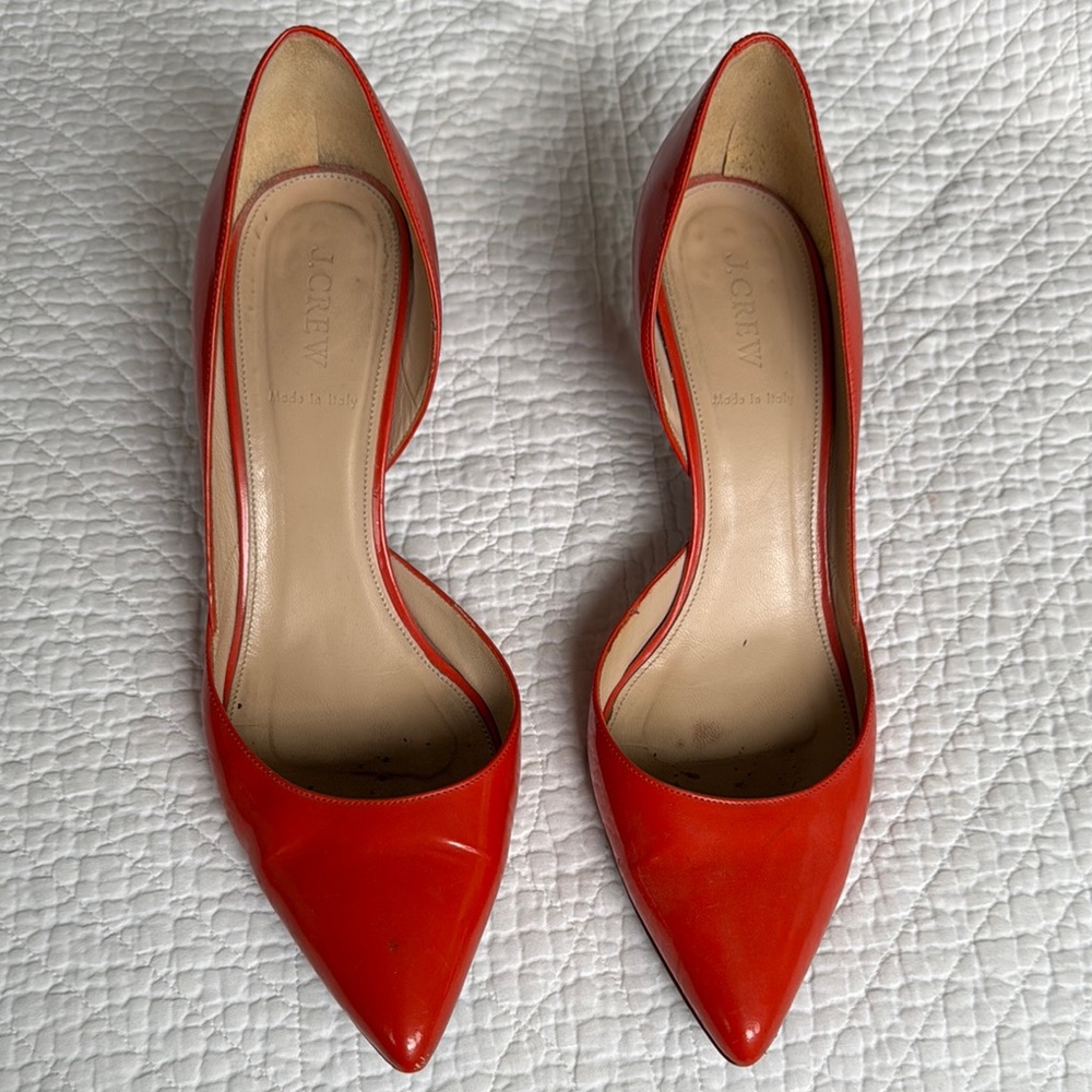 J. Crew Women's Red Leather Pumps